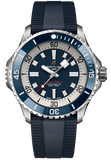 Breitling Superocean Automatic 46 Blue Dial Blue Rubber Strap Watch for Men - A17378E71C1S1 Buy Now By Breitling