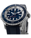 Breitling Superocean Automatic 46 Blue Dial Blue Rubber Strap Watch for Men - A17378E71C1S1 Buy Now By Breitling