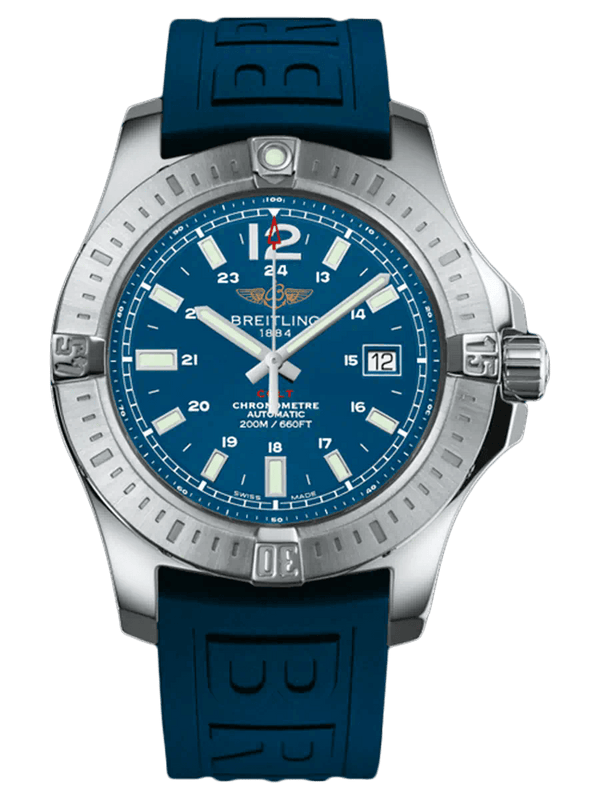 Breitling Colt Automatic 44mm Blue Dial Rubber Strap Mens Watch - A1738811-C906-157S Buy Now By Breitling