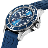 Breitling Superocean II 44mm Blue Dial Blue Rubber Strap Watch for Men - A17392D8/C910/158S/A20SS.1 Buy Now By Breitling