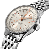 Breitling Navitimer Automatic 35 White Dial Silver Steel Strap Watch for Men - A17395F41G1A1 Buy Now By Breitling