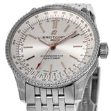 Breitling Navitimer Automatic 35 White Dial Silver Steel Strap Watch for Men - A17395F41G1A1 Buy Now By Breitling
