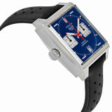 Tag Heuer Monaco Automatic Chronograph Blue Dial Black Leather Strap Watch for Men - CAW211P.FC6356 Buy Now By Tag Heuer