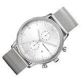 Emporio Armani Classic Chronograph Quartz Silver Dial Silver Mesh Bracelet Watch For Men - AR0390 Buy Now By Emporio Armani