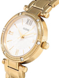 Guess Park Ave South Analog White Dial Gold Steel Strap Watch For Women - W0767L2 Buy Now By Guess