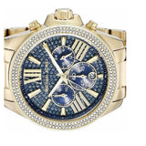Michael Kors Wren Diamonds Blue Dial Gold Steel Strap Watch for Women - MK6291 Buy Now By Michael Kors