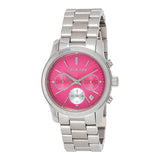 Michael Kors Runway Chronograph Pink Dial Silver Steel Strap Watch for Women - MK6160 Buy Now By Michael Kors