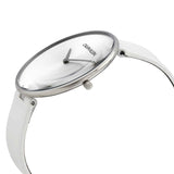 Calvin Klein Full Moon White Dial White Leather Strap Watch for Women - K8Y231L6 Buy Now By Calvin Klein