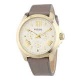 Fossil Cecile Champagne Dial Grey Leather Strap Watch for Women - AM4529 Buy Now By Fossil