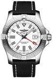Breitling Avenger Automatic GMT 43 White Dial Black Nylon Strap Watch for Men - A32397101A1X1 Buy Now By Breitling