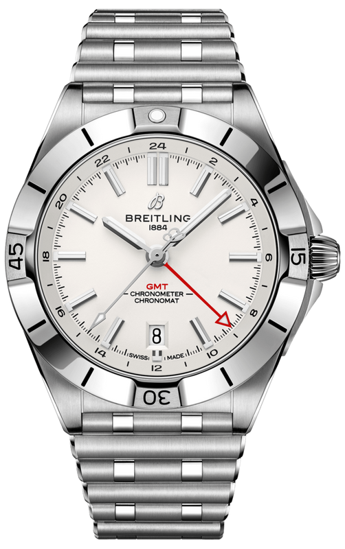Breitling Chronomat GMT 40 White Dial Silver Steel Strap Watch for Men - A32398101A1A1 Buy Now By Breitling