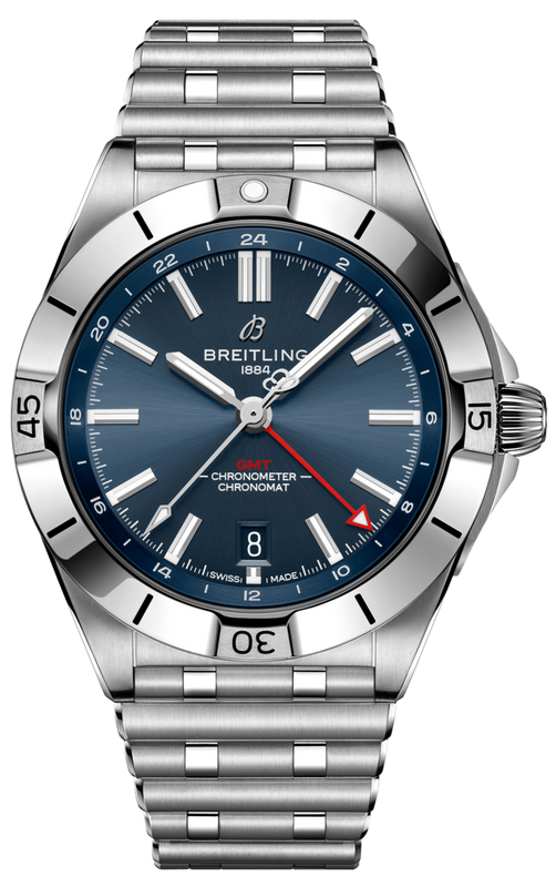 Breitling Chronomat GMT 40 Blue Dial Silver Steel Strap Watch for Men - A32398101C1A1 Buy Now By Breitling