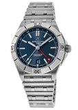 Breitling Chronomat GMT 40 Blue Dial Silver Steel Strap Watch for Men - A32398101C1A1 Buy Now By Breitling