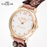 Coach Delancey White Dial Floral Pink Leather Strap Watch for Women - 14502817 Buy Now By Coach