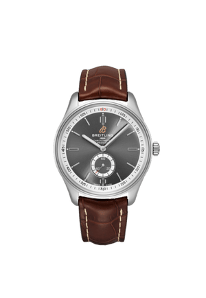Breitling Premier Automatic 40mm Grey Dial Brown Leather Strap Watch for Men - A37340351B1P2 Buy Now By Breitling