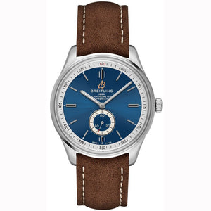 Breitling Premier Automatic 40mm Blue Dial Brown Leather Strap Mens Watch - A37340351C1X2 Buy Now By Breitling