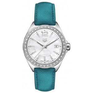 Tag Heuer Formula 1 Quartz Diamonds Mother of Pearl Dial Blue Leather Strap Watch for Women - WBJ131A.FC8256 Buy Now By Tag Heuer