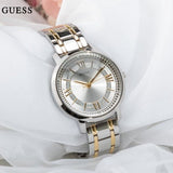 Guess Montauk Silver Dial Two Tone Steel Strap Watch for Women - W0933L5 Buy Now By Guess
