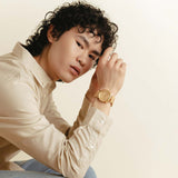 Daniel Wellington Iconic Link Unitone Gold Dial Gold Steel Strap Watch For Women - DW00100403 Buy Now By Daniel Wellington