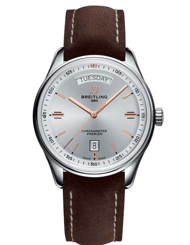 Breitling Premier Automatic Chronometer 40mm Silver Dial Mens Watch - A45340211G1X3 Buy Now By Breitling