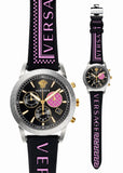 Versace Sport Tech Chronograph Black Dial Black Rubber Strap Watch for Women - VELT00619 Buy Now By Versace