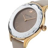 Swarovski Octea Nova Grey Dial Grey Leather Strap Watch for Women - 5295326 Buy Now By Swarovski