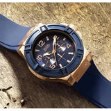 Guess Jet Setter Analog Quartz Blue Dial Blue Rubber Strap Watch For Women - W0571L1 Buy Now By Guess