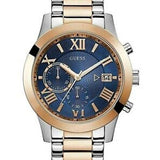 Guess Atlas Chronograph Blue Dial Two Tone Steel Strap Watch for Men - W0668G6 Buy Now By Guess