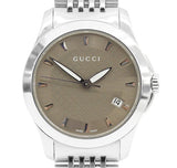 Gucci G Timeless Brown Dial Silver Steel Strap Watch For Women - YA126503 Buy Now By Gucci