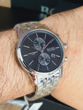 Hugo Boss Jet Black Dial Silver Steel Strap Watch for Men - 1513383 Buy Now By Hugo Boss