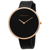 Calvin Klein Full Moon Black Dial Black Leather Strap Watch for Women - K8Y236C1 Buy Now By Calvin Klein