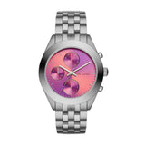 Marc Jacobs Peeker Chronograph Pink Dial Silver Steel Strap Watch for Women - MBM3372 Buy Now By Marc Jacobs