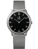 Calvin Klein Minimal Black Dial Silver Mesh Bracelet Watch for Men - K3M51151 Buy Now By Calvin Klein