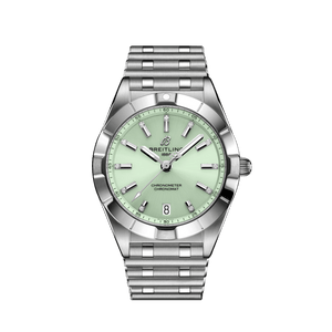 Breitling Chronomat 32 Diamonds Green Dial Silver Steel Strap Watch for Women - A77310101L1A1 Buy Now By Breitling