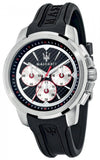 Maserati SFIDA Chronograph Black Silver Dial Black Rubber Strap Watch For Men - R8851123001 Buy Now By Maserati