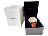 Emporio Armani Quartz Silver Dial Brown Leather Strap Watch For Men - AR11043 Buy Now By Emporio Armani