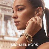 Michael Kors Lennox Three Hand Crystals Gold Dial Two Tone Steel Strap Watch For Women - MK7284 Buy Now By Michael Kors