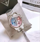 Guess Confetti Multicolored Dial Silver Steel Strap Watch For Women - W0774L1 Buy Now By Guess