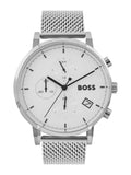 Hugo Boss Skymaster White Dial Silver Mesh Bracelet Watch for Men - 1513933 Buy Now By Hugo Boss