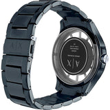 Armani Exchange Hampton Skeleton Grey Dial Blue Steel Strap Watch For Men - AX2401 Buy Now By Armani Exchange