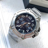 Guess Rigor Quartz Black Dial Silver Steel Strap Watch For Men - W0218G2 Buy Now By Guess