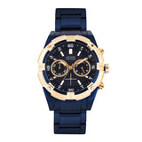 Guess Jolt Analog Blue Dial Blue Steel Strap Watch for Men - W0377G4 Buy Now By Guess