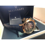 Maserati Automatic Blue Dial Blue Leather Strap Watch For Men - R8821119005 Buy Now By Maserati