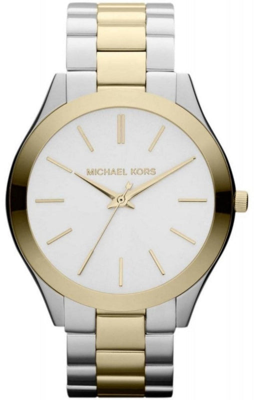 Michael Kors Runway Slim Silver Dial Two Tone Stainless Steel Strap Watch for Women - MK3198 Buy Now By Michael Kors