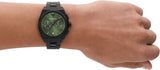 Emporio Armani Federico Chronograph Green Dial Black Steel Strap Watch For Men - AR11562 Buy Now By Emporio Armani