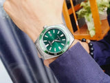 Citizen Eco Drive Vintage Green Dial Silver Steel Strap Watch For Men - AW1598-70X Buy Now By Citizen