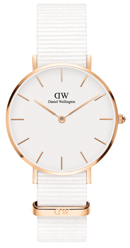 Daniel Wellington Classic Petite Dover White Dial White Nylon Strap Watch For Women - DW00100311 Buy Now By Daniel Wellington