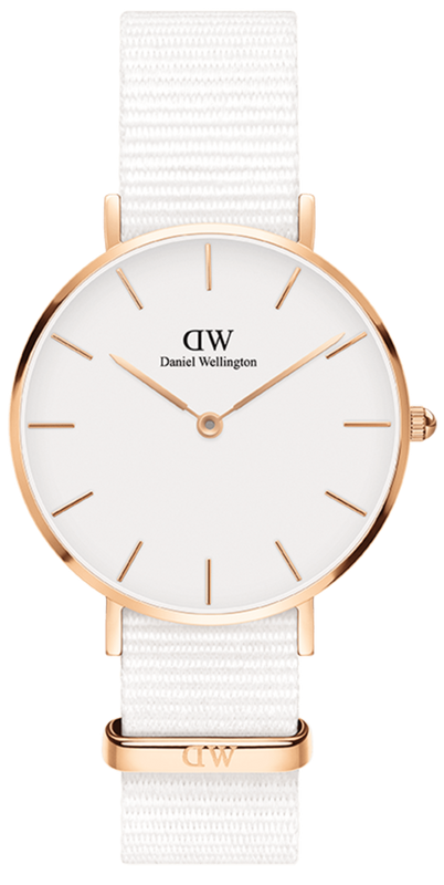 Daniel Wellington Petite Dover Quartz White Dial White NATO Strap Watch For Women - DW001000313 Buy Now By Daniel Wellington