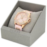 Guess Frontier Diamonds Rose Gold Dial Pink Rubber Strap Watch For Women - W1160L5 Buy Now By Guess