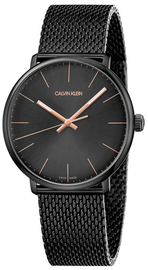Calvin Klein High Noon Quartz Black Dial Black Mesh Bracelet Watch for Men - K8M21421 Buy Now By Calvin Klein